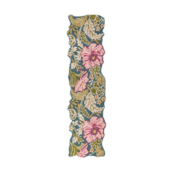 Ръчно изработена вълнена пътека 60x230 cm Daphne Shaped Floral – Flair Rugs