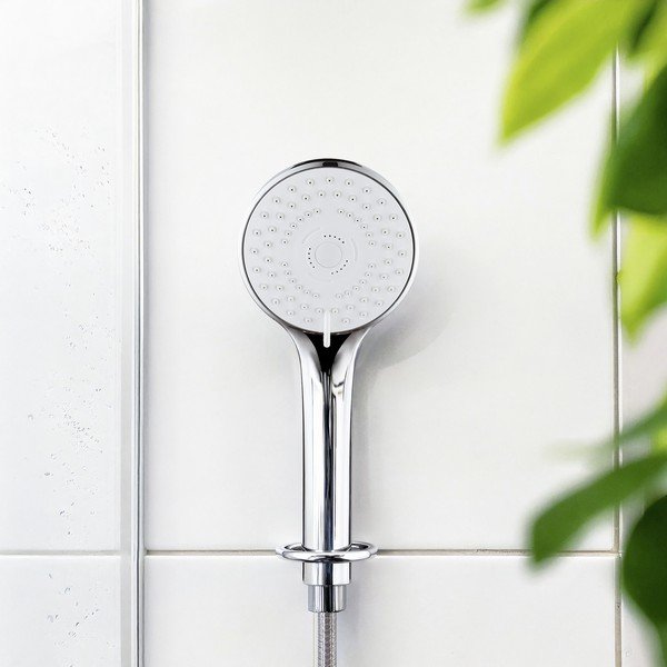 Пластмасова душ глава в сребрист цвят ø 9,5 cm Uno – Allstar-image-1