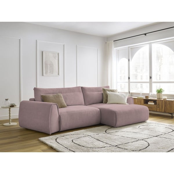 Светлорозов ъглов диван Aden – Bobochic Paris-image-1