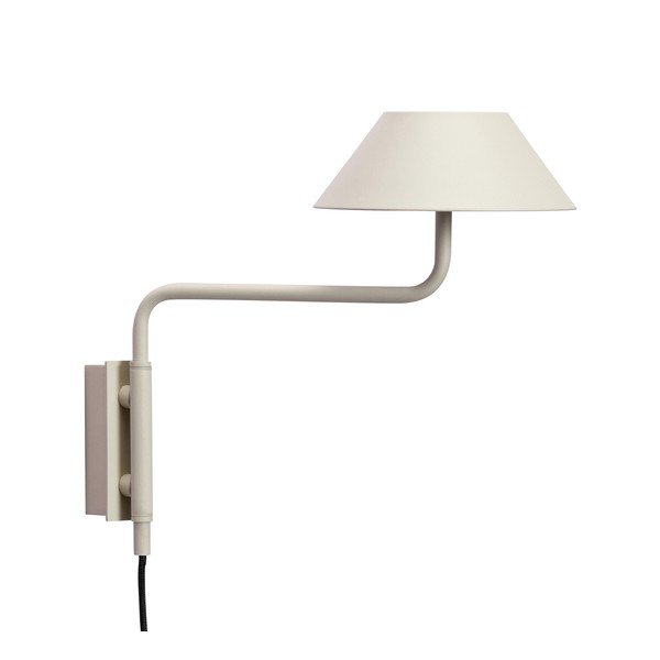 Бежова метална LED затъмняваща се стенна лампа за контакт ø 30 cm Cover – Hübsch-image-3