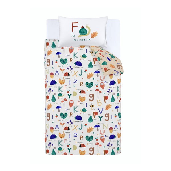 Единично  детско спално бельо 140x200 cm Woodland Alphabet – RHS-image-2