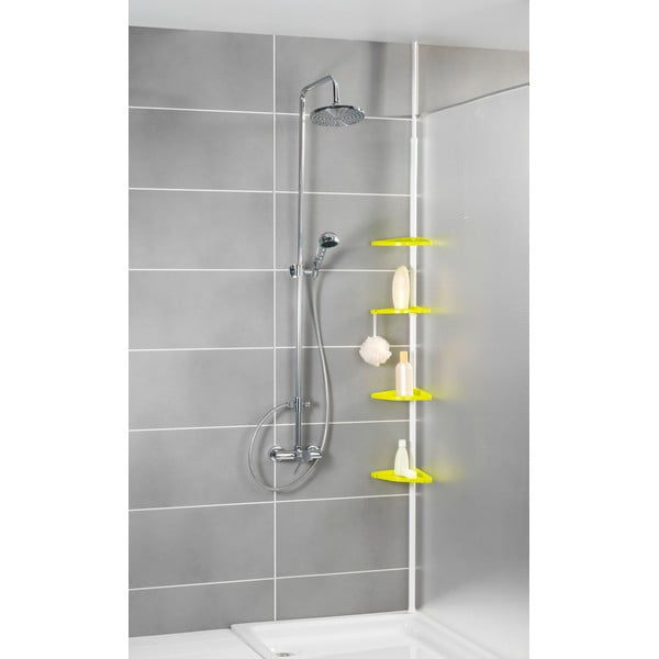 Žlutá teleskopická police do sprchy Wenko Compact-image-1