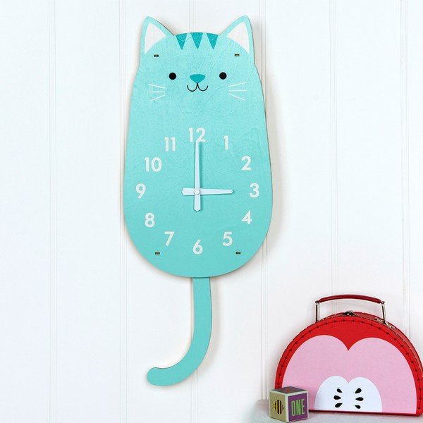 Dřevěné hodiny Rex London Cookie The Cat-image-2
