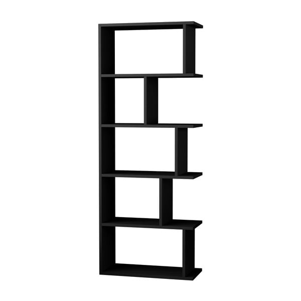 Черен шкаф за книги Pulse, височина 161 cm - Homitis