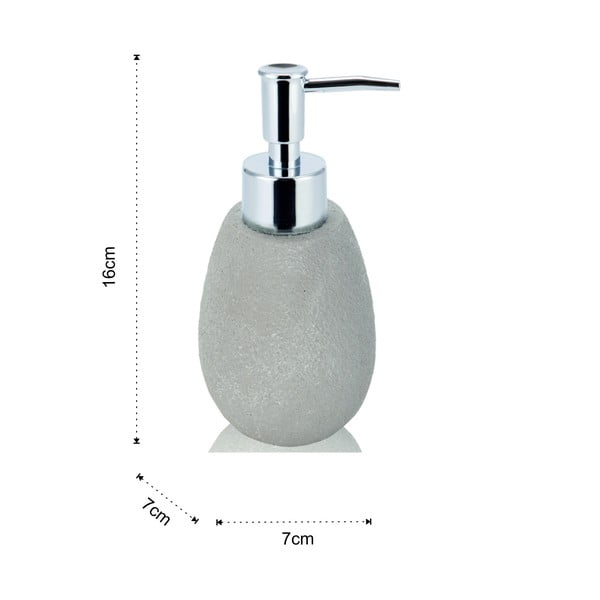 Бежов комплект аксесоари за баня от полирезин Cement - Tomasucci-image-1