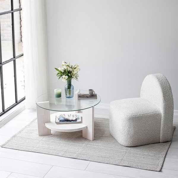 Бяла кръгла маса за кафе ø 75 cm Mondo - Neostill-image-2