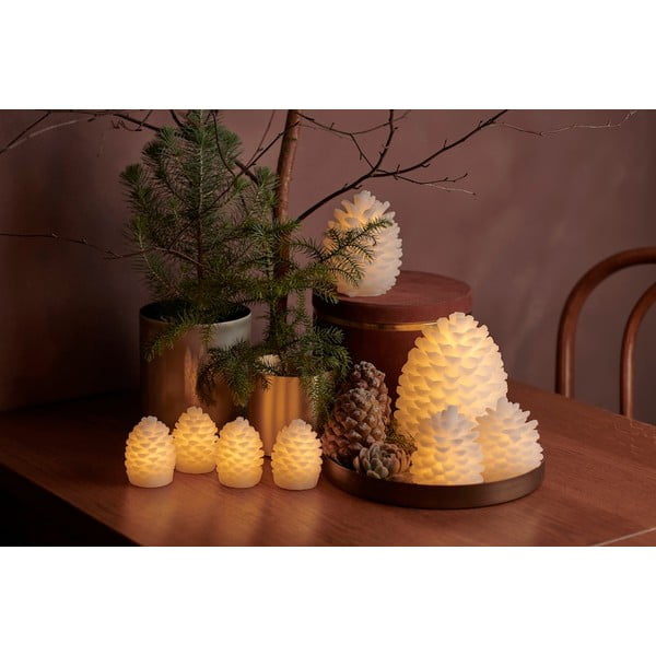 Бяла коледна светлинна украса 2 бр. ø 8 cm Clara – Sirius-image-2