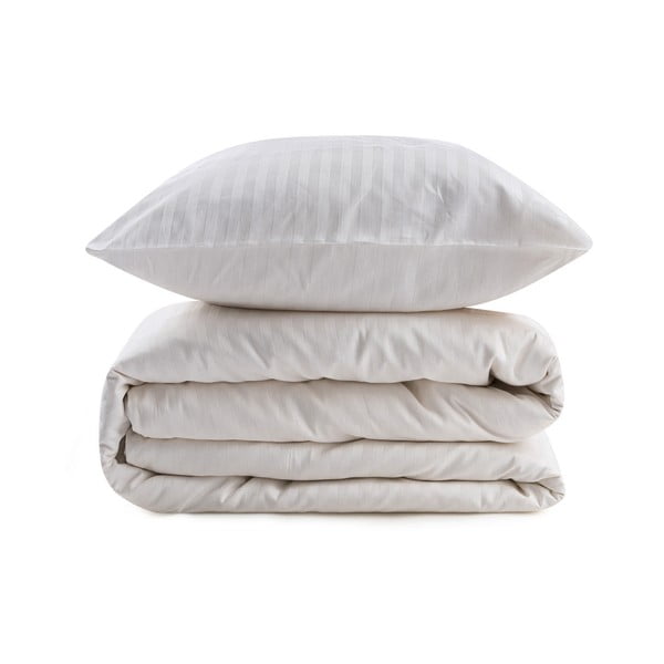 Кремаво памучно спално бельо от сатен за единично легло 140x200 cm Lilyum - Mijolnir