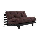 Тъмнокафяв разтегателен диван 140 cm Roots Black Night – Karup Design