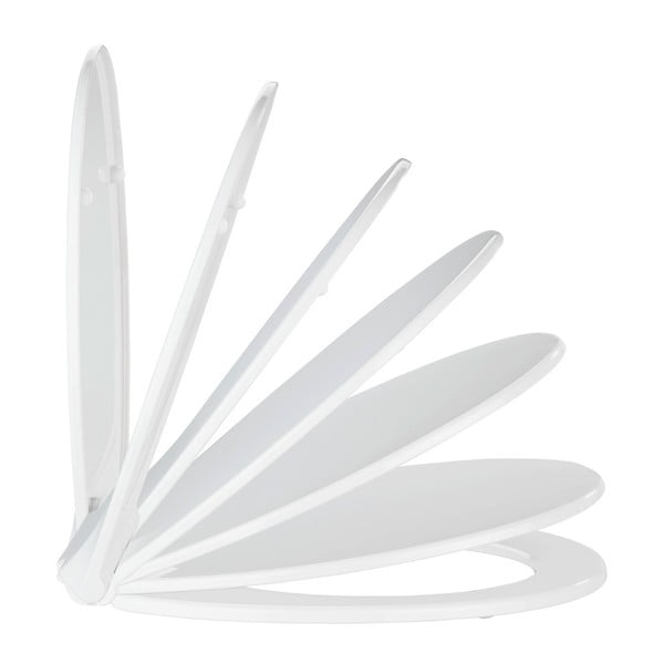 Бяла тоалетна седалка с лесно затваряне , 44 x 37 cm Kos - Wenko-image-3