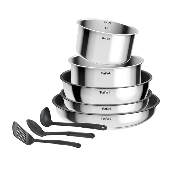 Алуминиев комплект съдове 9 бр. INGENIO Cook Eat L881S904 – Tefal-image-1