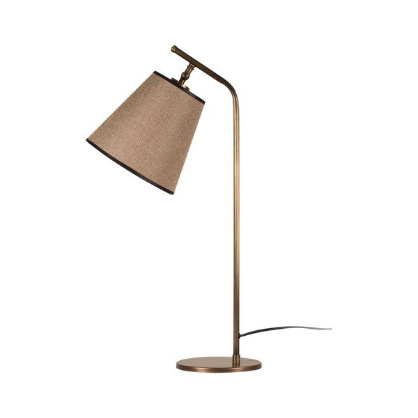 Stolní lampa ve zlaté barvě s béžovým stínidlem Don-image-1