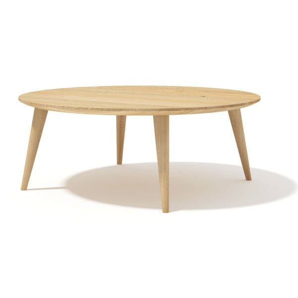 Kulatý konferenční stolek z masivního dubového dřeva Javorina, 90 cm