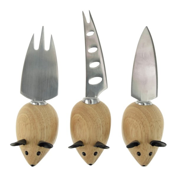 Sada 3 nožů na sýry Incidence Mouse