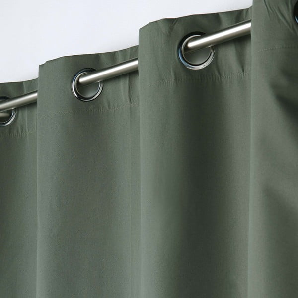 Затъмняваща завеса от микрофибър в цвят каки 140x260 cm Obscure – douceur d'intérieur-image-1