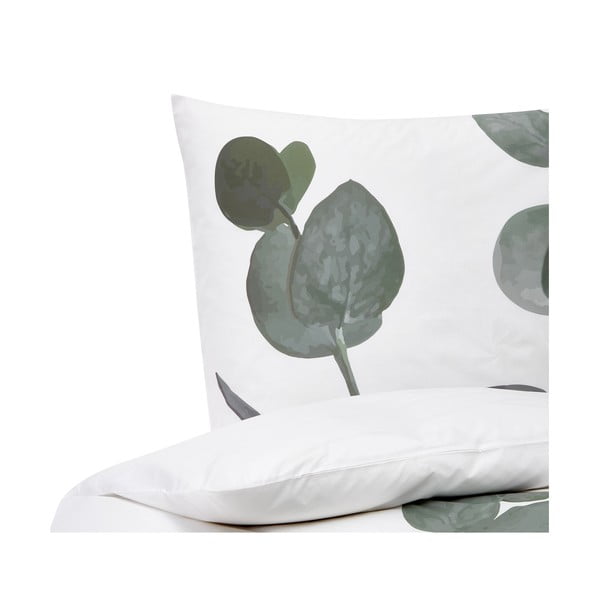 Бяло памучно спално бельо от перкал 200x135 cm Eukalyptus - Westwing Collection-image-2