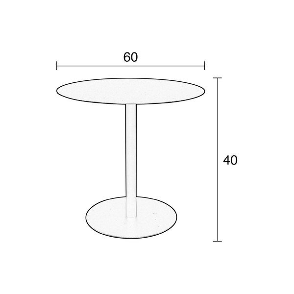 Черна метална кръгла масичка за кафе ø 60 cm Snow – Zuiver-image-4