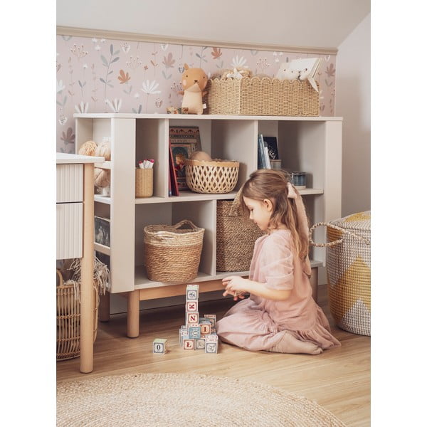 Бежов детски шкаф за книги 120x40 cm Miloo - Pinio-image-1