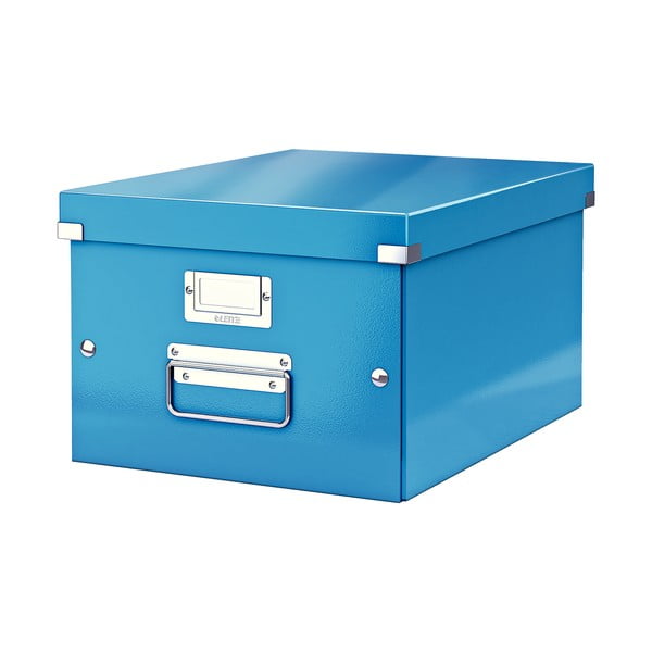 Синя картонена кутия за съхранение с капак 28x37x20 cm Click&Store – Leitz