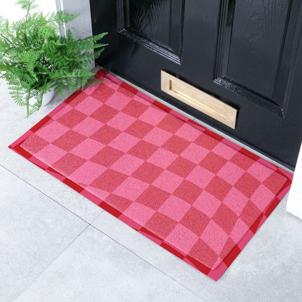 Изтривалка от рециклирана пластмаса 40x70 cm Wavy Checkerboard  – Artsy Doormats-image-1