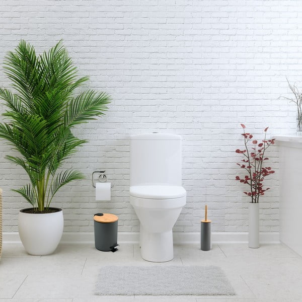 Тъмносиво стоманено кошче за боклук с педал 5 l   Adonis – Spirella-image-1