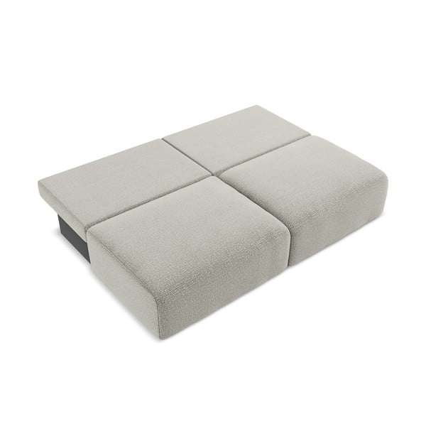 Светлосив разтегателен диван с място за съхранение 216 cm Kalena – Makamii-image-4