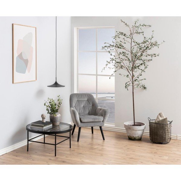 Черна кръгла маса за кафе ø 80 cm Hoya - Actona-image-3