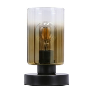 Черна настолна лампа със стъклен абажур (височина 20 cm) Aspra - Candellux Lighting