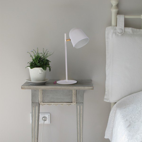 Бяла настолна лампа, височина 40 cm Paris - SULION-image-1