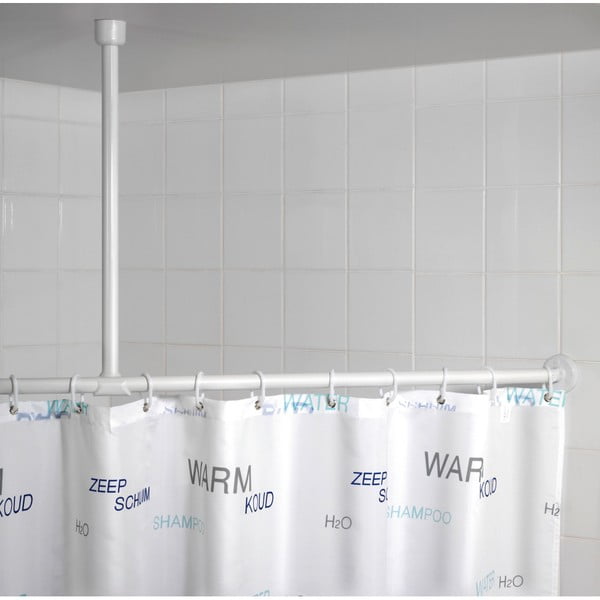 Бяла стойка за таван за душ завеса 57 см - Wenko