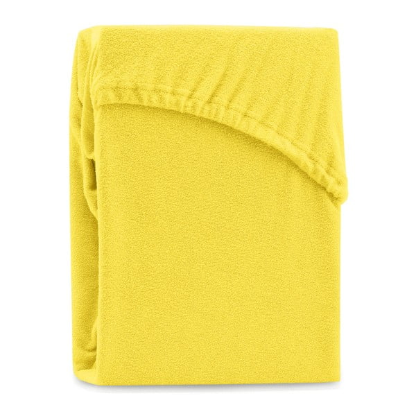 Жълт ластичен чаршаф за двойно легло Siesta, 180/200 x 200 cm Ruby - AmeliaHome