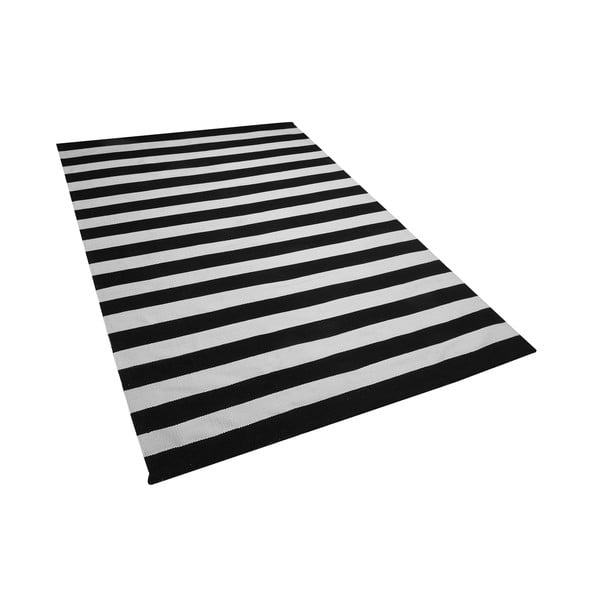 Černo-bílý venkovní koberec Monobeli Gharo, 140 x 200 cm