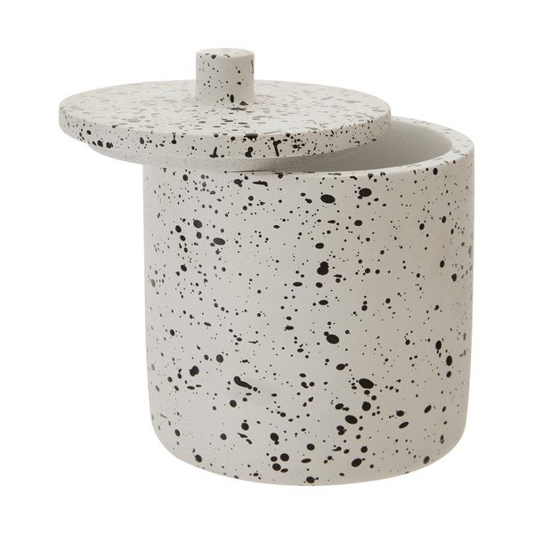 Кремав бетонен органайзер за баня за памучни тампони Mozie – Premier Housewares-image-3