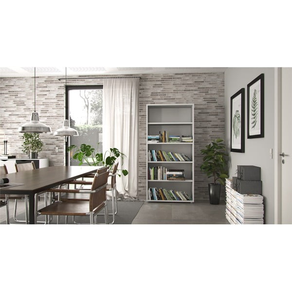 Бял модулен шкаф за книги 89x189 cm Prima - Tvilum-image-1