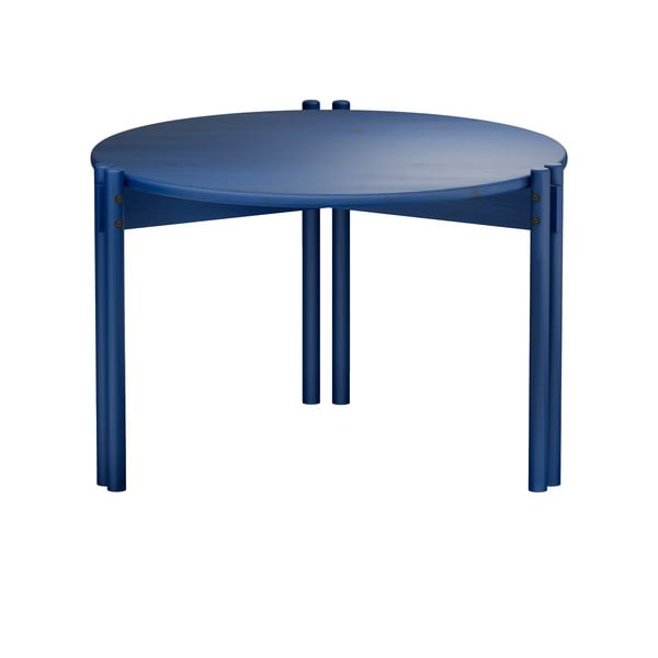 Синя кръгла масичка за кафе от масивен бор ø 60 cm Sticks – Karup Design