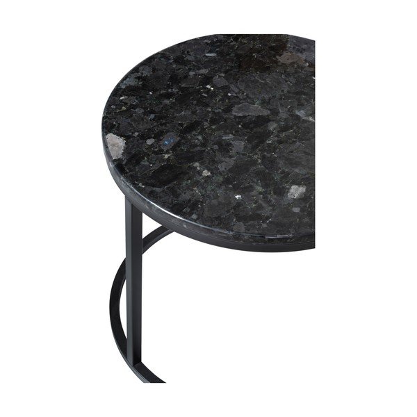 Маса от черен гранит с основа от черен кристал, ⌀ 50 cm Crystal Labradorite - RGE-image-2