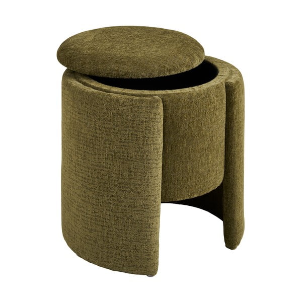 Шенилова табуретка в цвят каки Walsdorf – House Nordic-image-3
