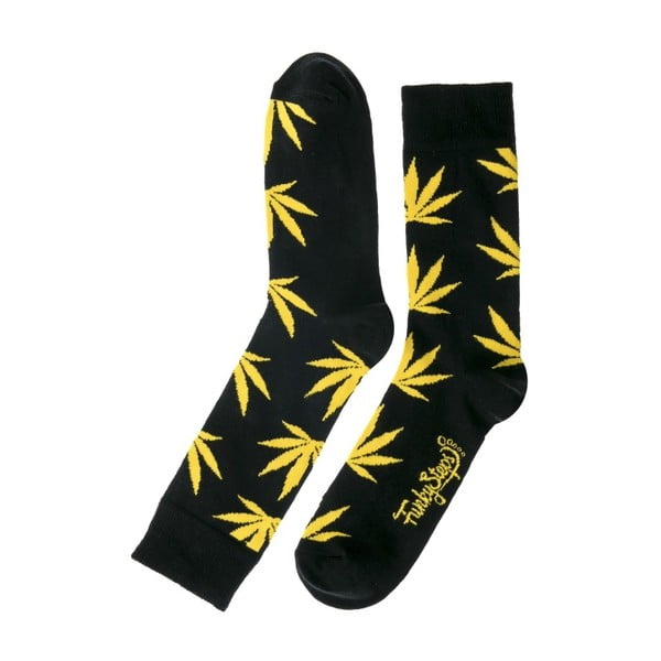 Черно-жълти чорапи Mary, размер 39 - 45 - Funky Steps