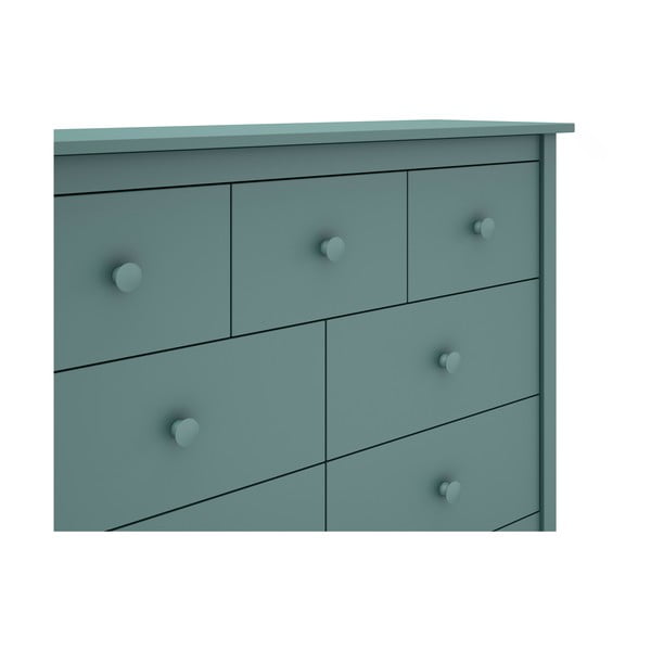 Нисък детски скрин от борова дървесина в цвят бензин 110x80 cm Max - Marckeric-image-1