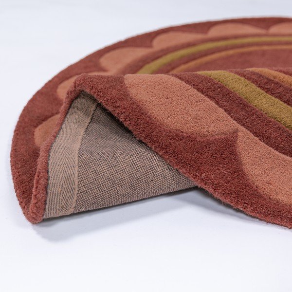 Бордо ръчно изработен вълнен кръгъл килим ø 120 cm Lois – Flair Rugs-image-3