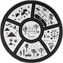 Черно-бяло детско килимче за игра подходящо за пране ø100 cm My Home – Vitaus