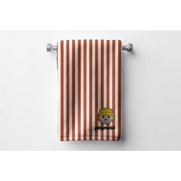 Червена памучна детска кърпа 75x140 cm Stripes – Playmobil