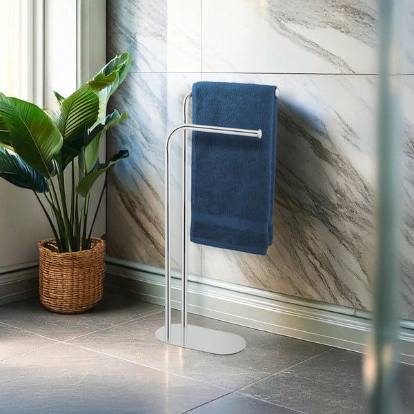 Стойка за кърпи от неръждаема стомана в блестящо сребрист цвят Levante – Wenko-image-1