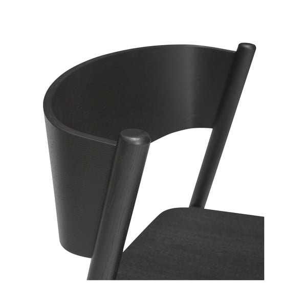 Черен бар стол от декор от дъб  (височина на седалката 75 cm) Oblique – Hübsch-image-4