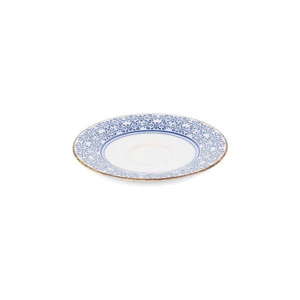Бяла/синя порцеланова чинийка ø 14 cm Azul – BonBistro-image-2
