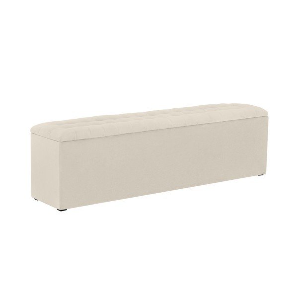 Krémový otoman s úložným prostorem Windsor & Co Sofas Nova, 200 x 47 cm