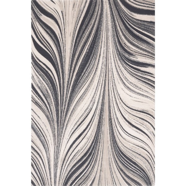 Вълнен килим в кремаво-сиво 133x180 cm Zebre - Agnella