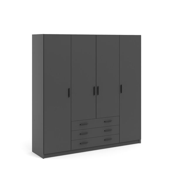 Тъмносив гардероб 196x200 cm Sprint – Tvilum-image-3