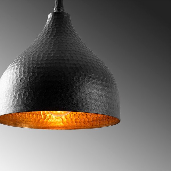 Черно висящо осветително тяло с метален абажур ø 18 cm Tattoo – Opviq lights-image-4