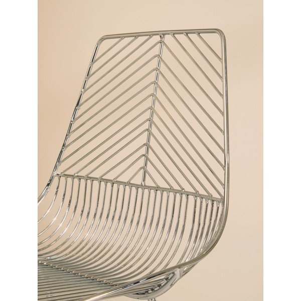 Метален трапезен стол в сребрист цвят District – Premier Housewares-image-4